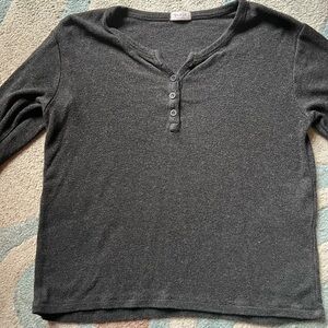 Dark grey, long sleeve Brandy Melville top.